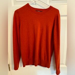 Quince Mongolian Cashmere Crew size S orange